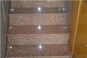 Maple Leaf Red Granite Stairs, G562 Red Granite Stairs