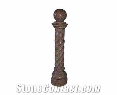 Stone Banister BA-007, Brown Granite Balustrade & Railings