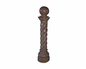 Stone Banister BA-007, Brown Granite Balustrade & Railings