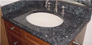 Blue Pearl Granite Vanity Top, Labrador Pearl Blue Granite Vanity Top
