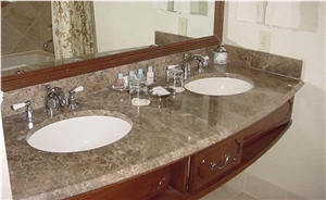 Brown Vanity Top, Emperador Light Brown Marble Vanity Top