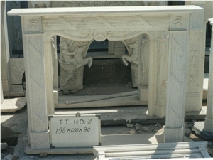 Grey Marble Fireplace