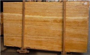Golden Travertine Slab, Persian Gold Travertine Slabs