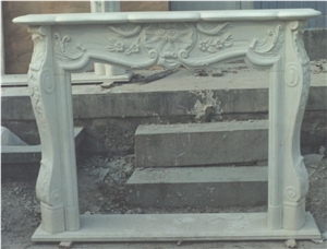Grey Marble Fireplace