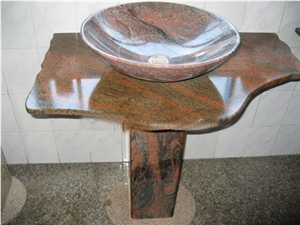 Multicolor Red Granite Vanity Top
