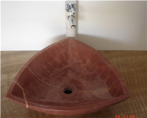 Red Marble Sink,wash Basin