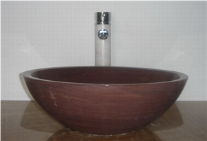 Red Marble Sink,wash Basin