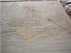 Sandstone Scenery Relief, Beige Sandstone Relief