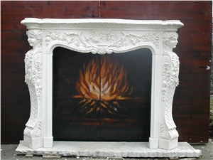 Empress White Marble Fireplace