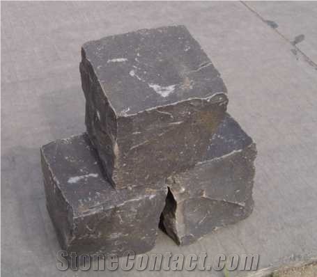 Black Basalt Cobble Stone/paving Stone, China Black Basalt Paving Stone
