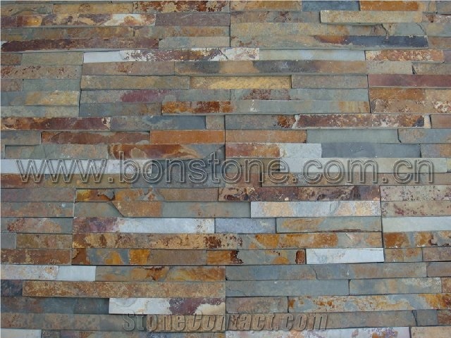 China Rusty Quartzite Cultured Stone, Wall Cladding, Stacked Stone Veneer, Corner Stone Clearance