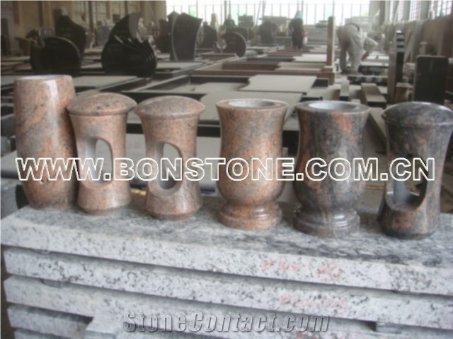 Granite Tombstone Vase