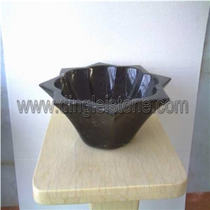China Marquina Black Marble Sink