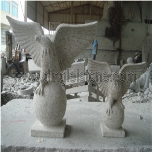Dinglei Eagle Stone Sculpture, Grey Granite Sculpture