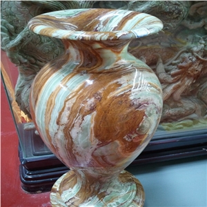 DL Stone Vase ,Green Onyx Vase