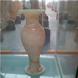 DL Stone Vase ,Honey Onyx Vase