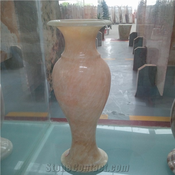 DL Stone Vase ,Honey Onyx Vase
