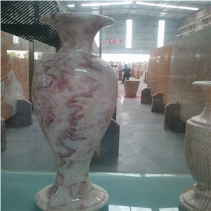 DL Stone Vase ,Red Onyx Vase