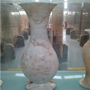 DL Stone Vase ,White Onyx Vase