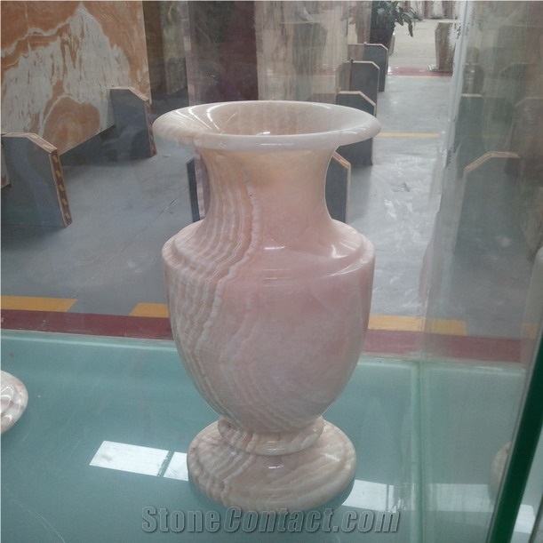 Dl Stone Vase ,white Onyx Vase