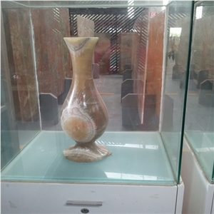 DL Stone Vase ,Yellow Onyx Vase