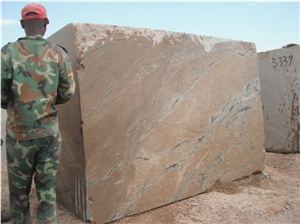 Juparana Golden Granite Block., India Yellow Granite
