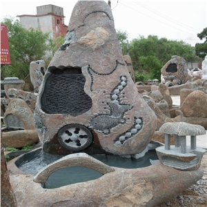 Natural Garden Stone Water Features, Brown Granite Water Features