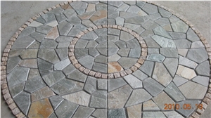 Natural Paving Stone Pattern, Mosaic Patio