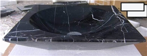 Nero Marquina Marble Sink, Black Marble Sink