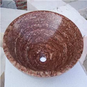 Red Stone Sink, Red Marble Sink