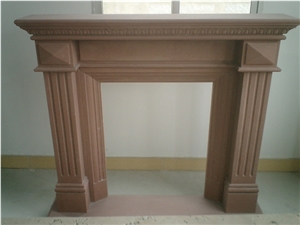 Stone Fireplace,brown Marble Fireplace