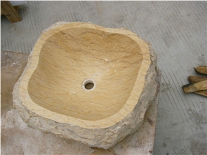 Stone Sink, Marble Sink, Sylvia Beige Marble Sink