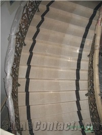 Stone Step Stair, Beige Marble Stairs