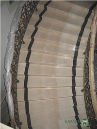 Stone Step Stair, Beige Marble Stairs