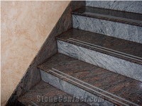 Stone Step Stair, Red Granite Stairs
