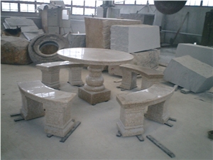 Stone Table, Granite Table, G682 Yellow Granite Table