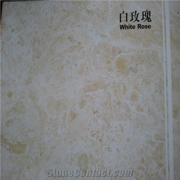 White Rose Marble Tiles, China Beige Marble