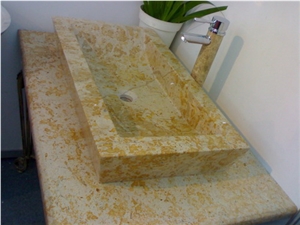 Yellow Limestone Sink