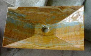 Yellow Stone Sink,Marble Sink