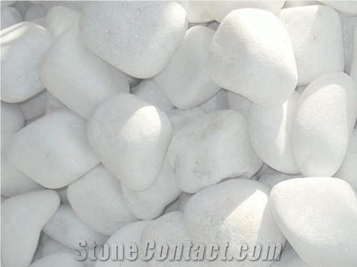 Pure White Marble Pebble Stone