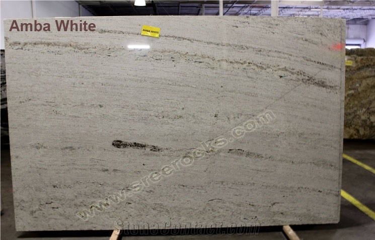 Ambas White Granite Slab, India White Granite