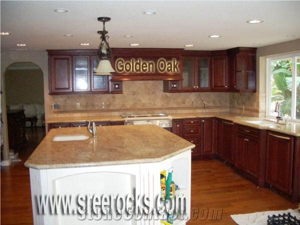 Golden Oak Granite Countertop, Yellow Granite Countertop