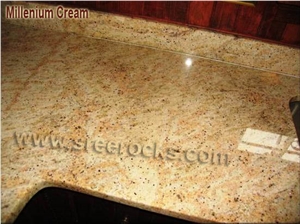 Millennium Cream Granite Kitchen Countertop, Yellow Granite
