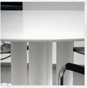 Table in Bianco Lasa Classico, Bianco Lasa Unito White Marble