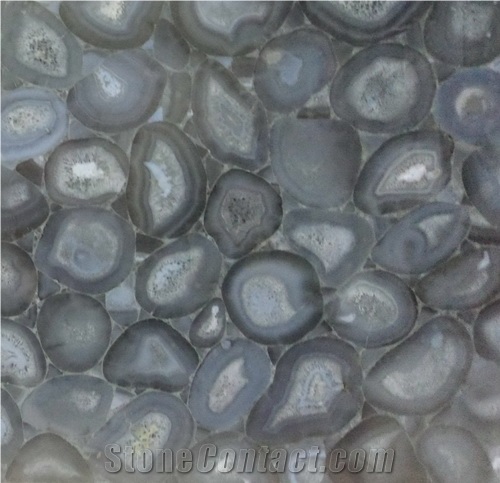 Grey Agate Semiprecious Stone