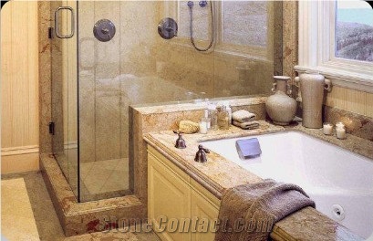 Brown Marble Bath Design