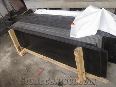 Absolute Natural Shanxi Black Granite Engineer Board, Hebei Black Granite Kitchen Countertops Worktops