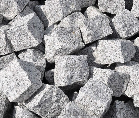 Shandong Sesame White Grey Granite Cubes