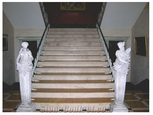 Marble Steps, Stairs, Rojo Alicante Red Marble