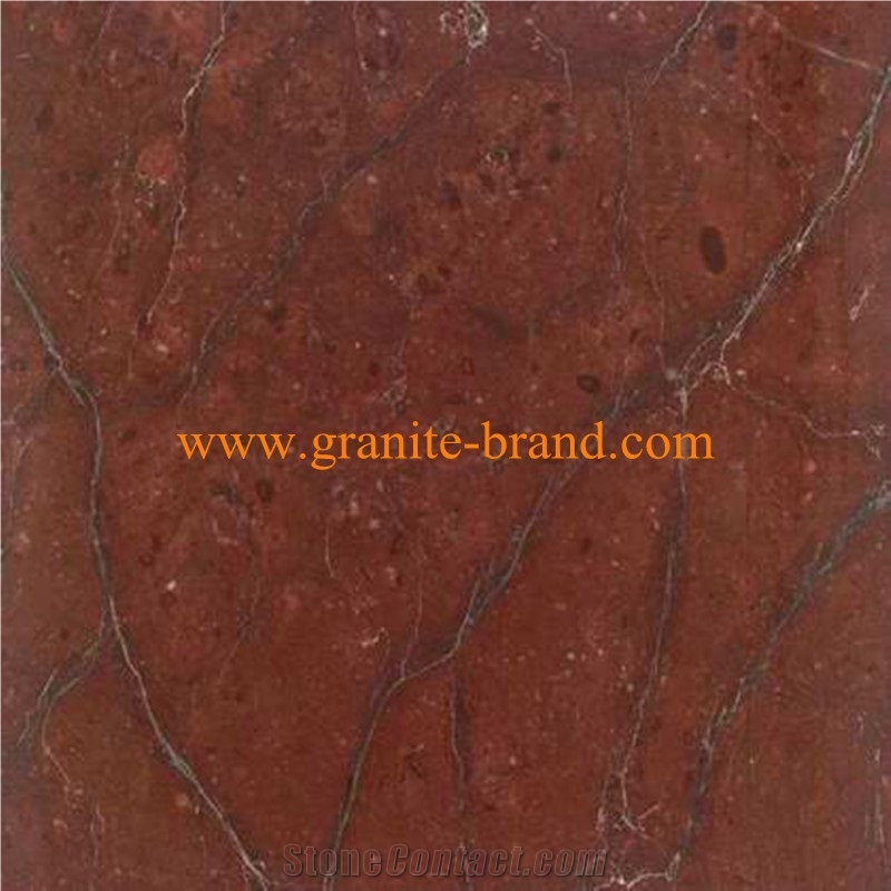 China Rojo Alicante (dark), China Red Marble Slabs & Tiles